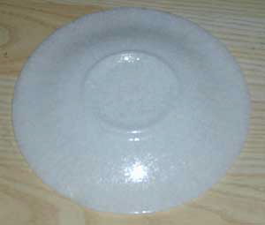 Russel Wright Snow Glass Saucer - reverse