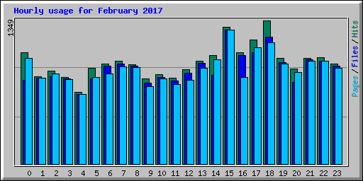 Hourly usage for February 2017