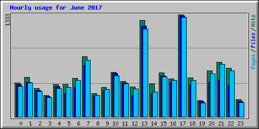Hourly usage for June 2017