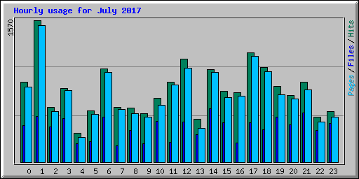 Hourly usage for July 2017