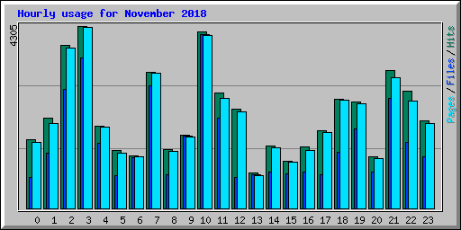 Hourly usage for November 2018