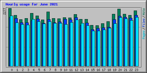 Hourly usage for June 2021