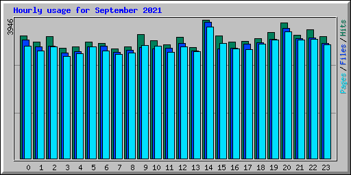 Hourly usage for September 2021