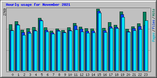 Hourly usage for November 2021