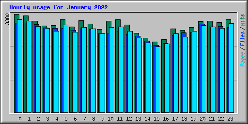 Hourly usage for January 2022