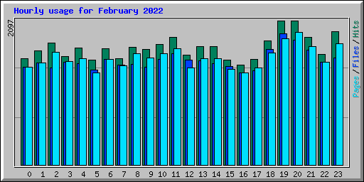 Hourly usage for February 2022