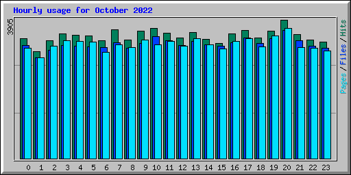 Hourly usage for October 2022
