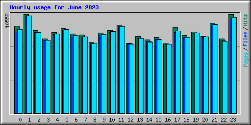 Hourly usage for June 2023