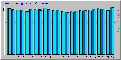 Hourly usage for July 2024