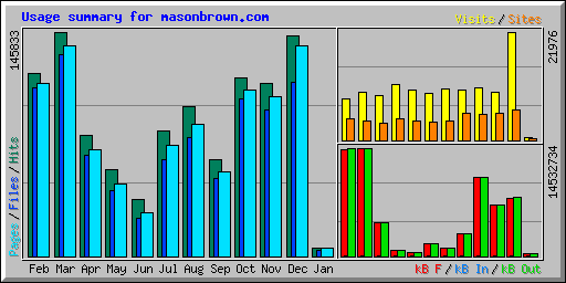 Usage summary for masonbrown.com